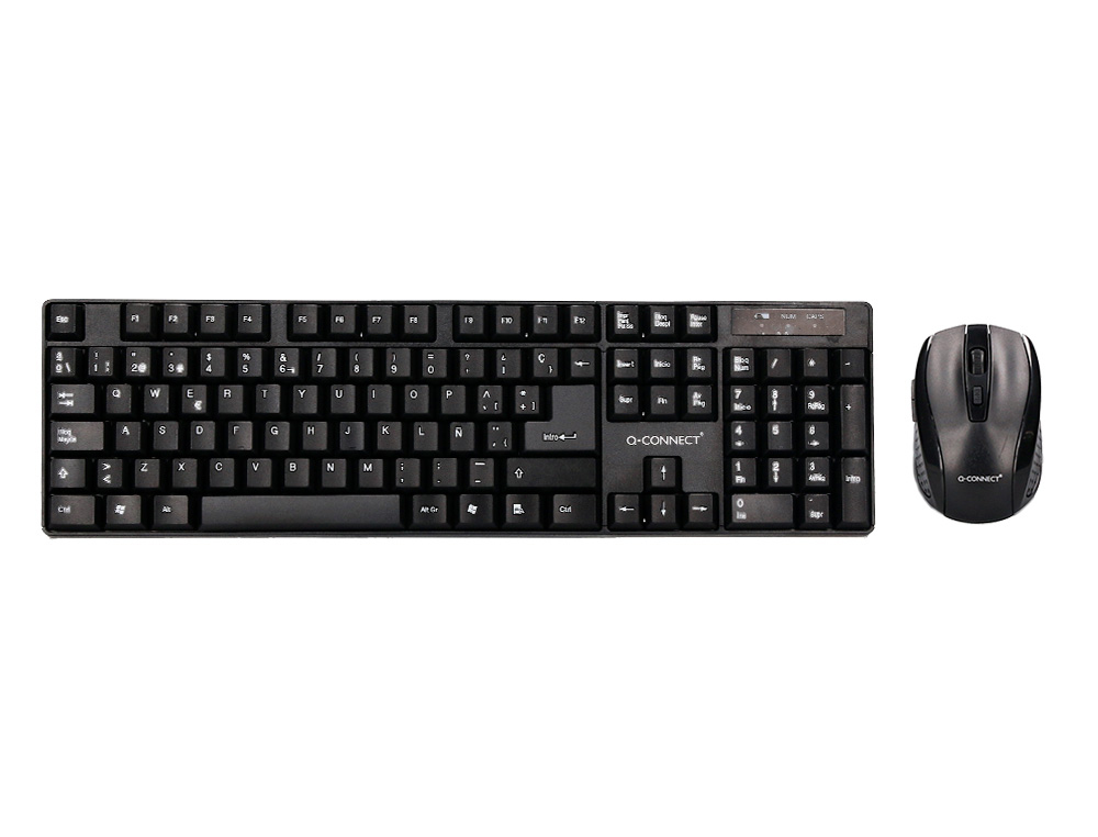 SET TECLADO + RATON INALAMBRICO Q-CONNECT 2.4G NEGRO COMPATIBLE WINDOWS 98 / NT / ME / 2000 / XP / 7 /