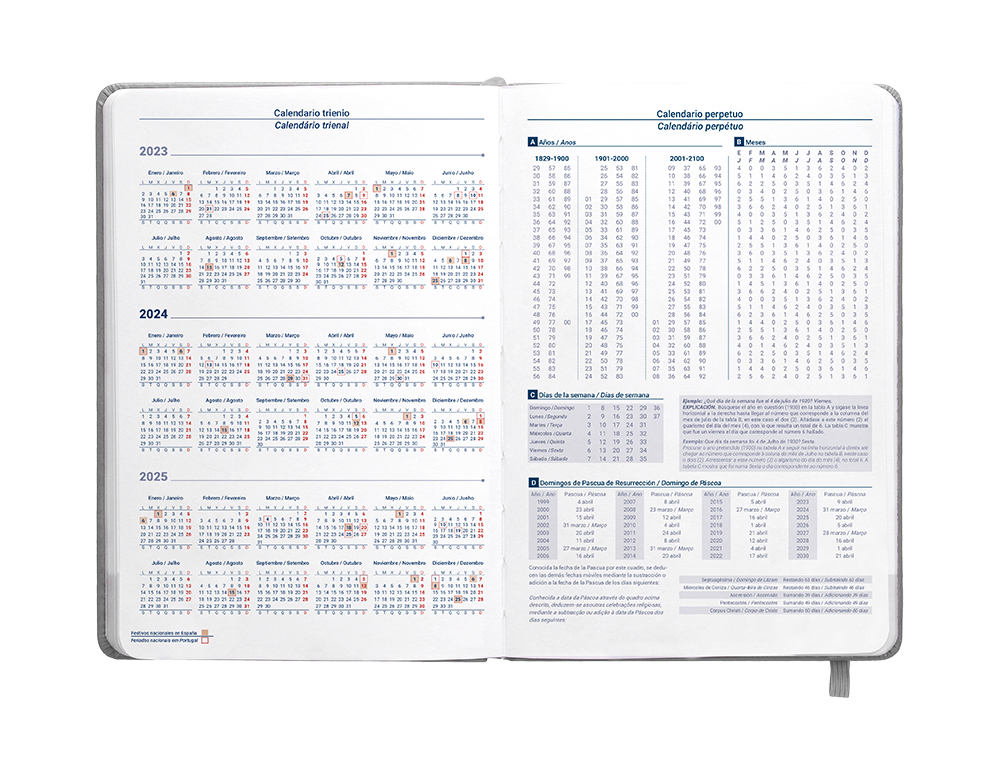 AGENDA ENCUADERNADA LIDERPAPEL MYKONOS 15X21 CM 2024 DIA PAGINA COLOR GRIS PAPEL 70 GR