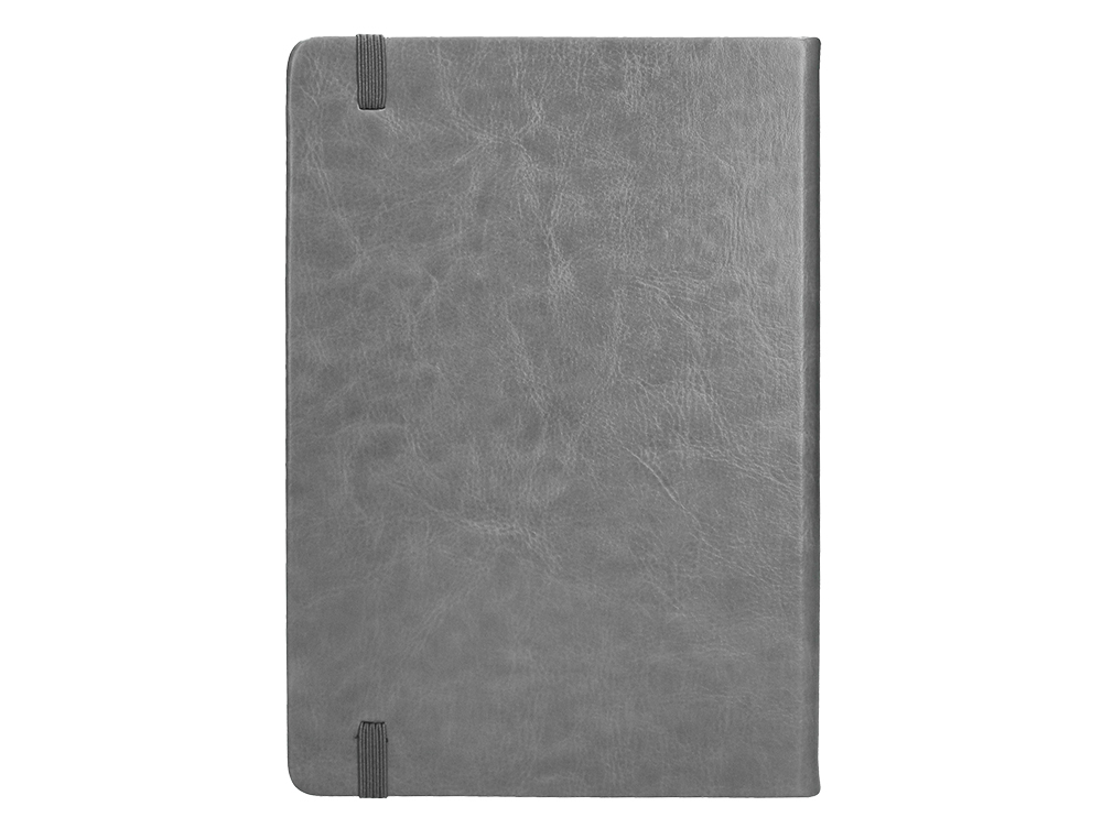 AGENDA ENCUADERNADA LIDERPAPEL MYKONOS 15X21 CM 2024 DIA PAGINA COLOR GRIS PAPEL 70 GR