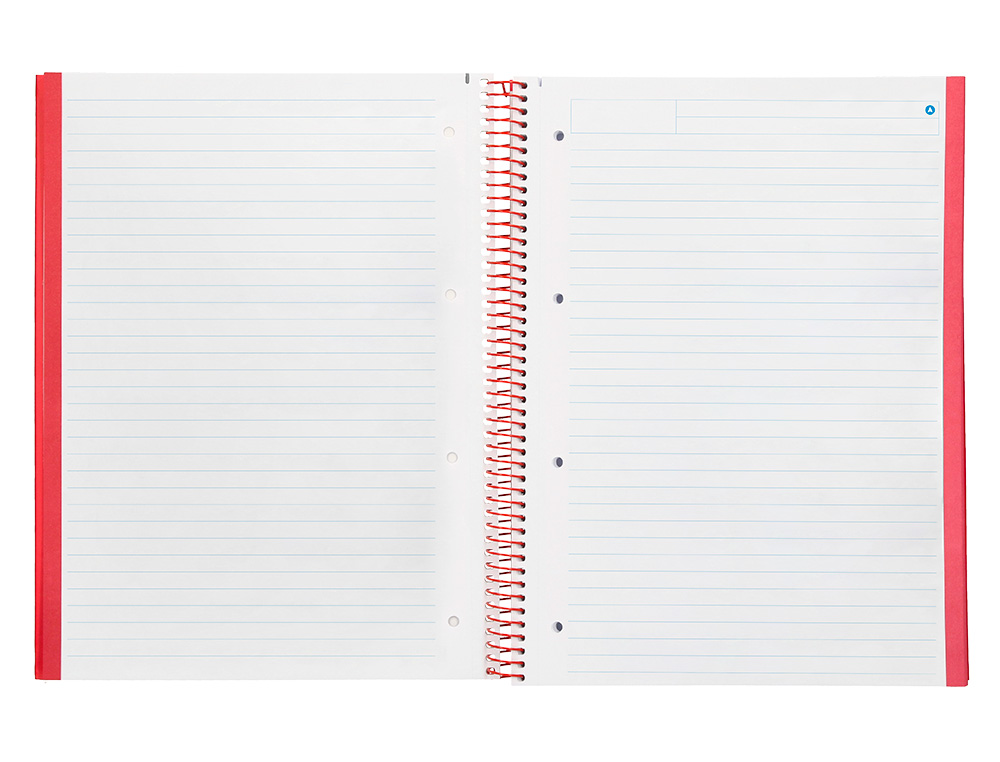CUADERNO ESPIRAL NAVIGATOR A4 MICRO TAPA FORRADA 80H 80GR HORIZONTAL 1 BANDA COLOR ROJO