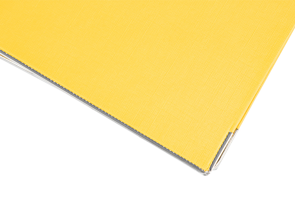 ARCHIVADOR DE PALANCA LIDERPAPEL A4 DOCUMENTA FORRADO PVC CON RADO LOMO 52MM AMARILLO COMPRESOR METALICO