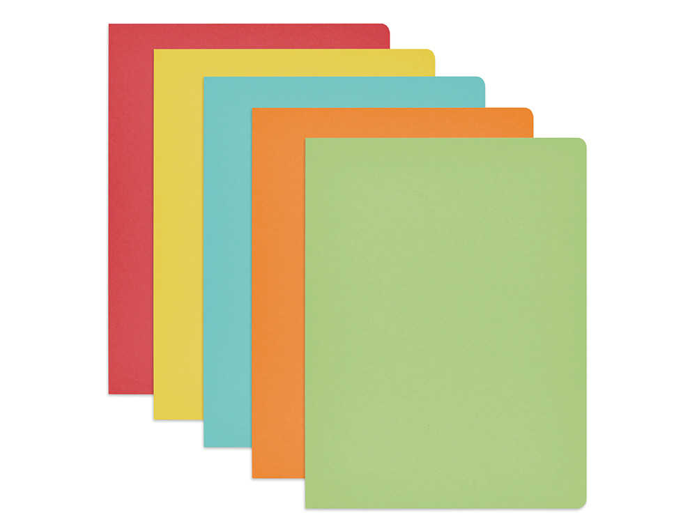SUBCARPETA CARTULINA GIO FOLIO COLORES SURTIDOS 180 180 GR/M2 PAQUETE DE 50 UNIDADES