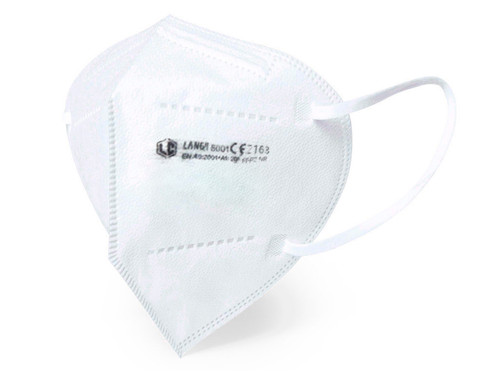 MASCARILLA FACIAL FFP2 VERONA AUTOFILTRANTE CERTIFICADO CE CON AJUSTE NASAL EMBOLSADA INDIVIDUALMENTE BLANCA