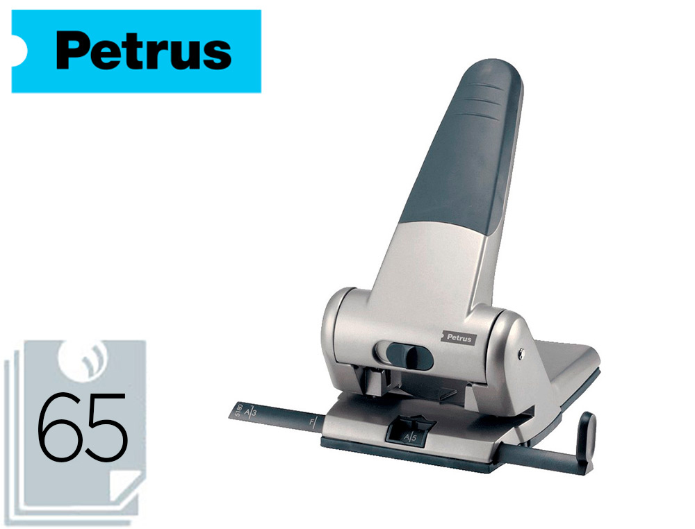 TALADRADOR PETRUS 305 METALICO CAPACIDAD DE 65 HOJAS COLOR PLATA