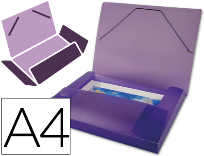CARPETA LIDERPAPEL PORTADOCUMENTOS 36856 POLIPROPILENO DIN A4 VIOLETA SERIE FROSTY LOMO 25 MM