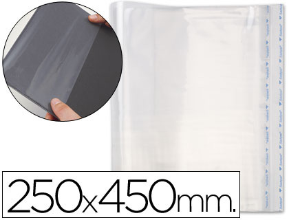 FORRALIBRO PP AJUSTABLE ADHESIVO 250X450MM BLISTER