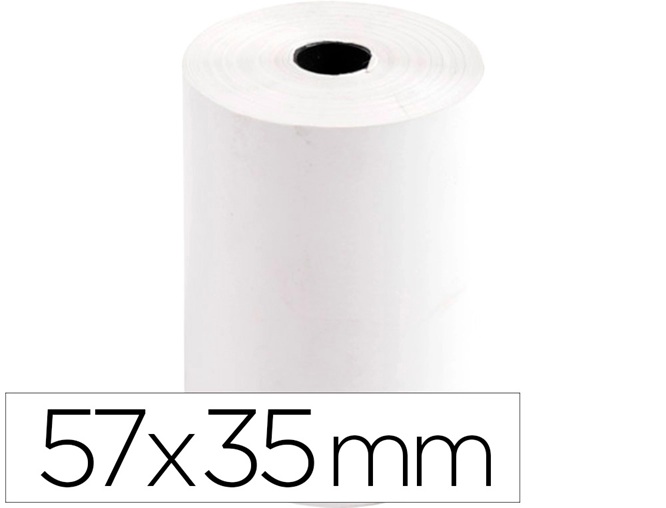 DATAFONO ROLLO SUMADORA TERMICO  57 MM ANCHO X 35 MM DIAMETRO PARA TPV SIN BISFENOLA